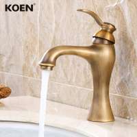 Antique Brass Bathroom Basin Mixer Faucet Tap Sanitary Wenzhou